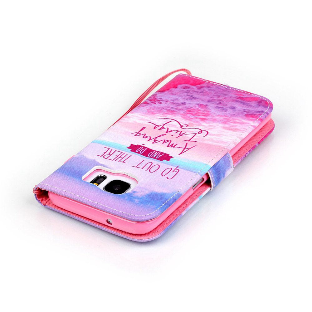 Create A Dream Painted PU Phone Case for Samsung Galaxy S7 Edge