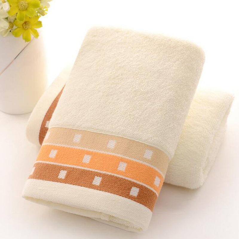 1 Pc Towel Simple Solid Color Thick Home Use Towel Gift Towel