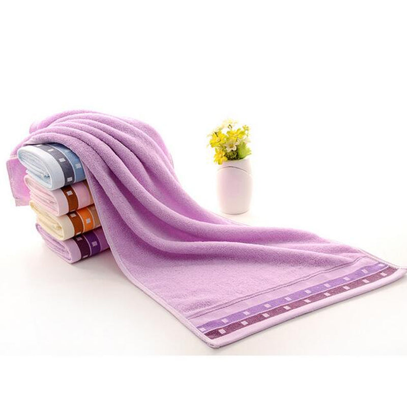 1 Pc Towel Simple Solid Color Thick Home Use Towel Gift Towel