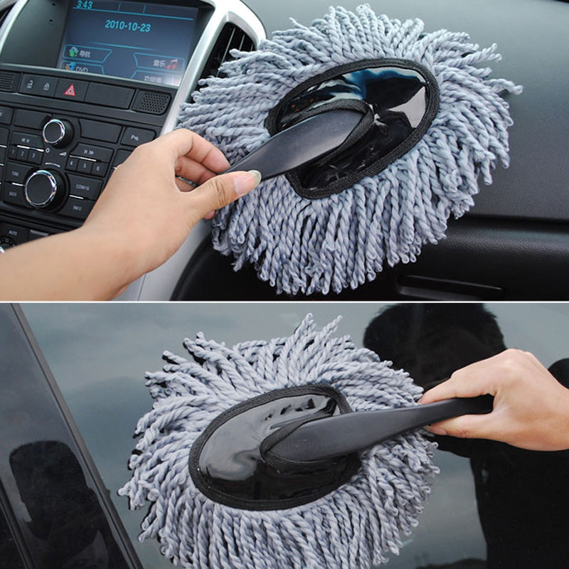 Car Mini Dust Detachable Wax Brush Nanofibers Cleaning Tools