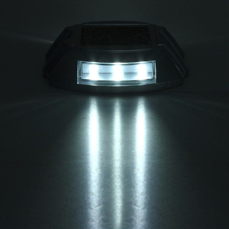 Aluminum Solar 6 - LED Outdoor Road Driveway Dock Path Ground Light Lamp