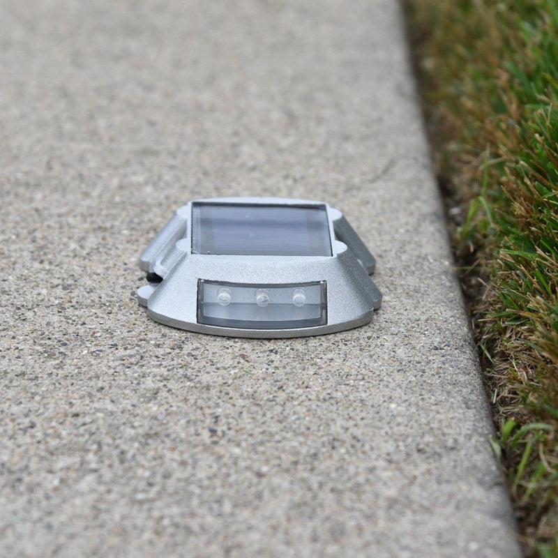 Aluminum Solar 6 - LED Outdoor Road Driveway Dock Path Ground Light Lamp