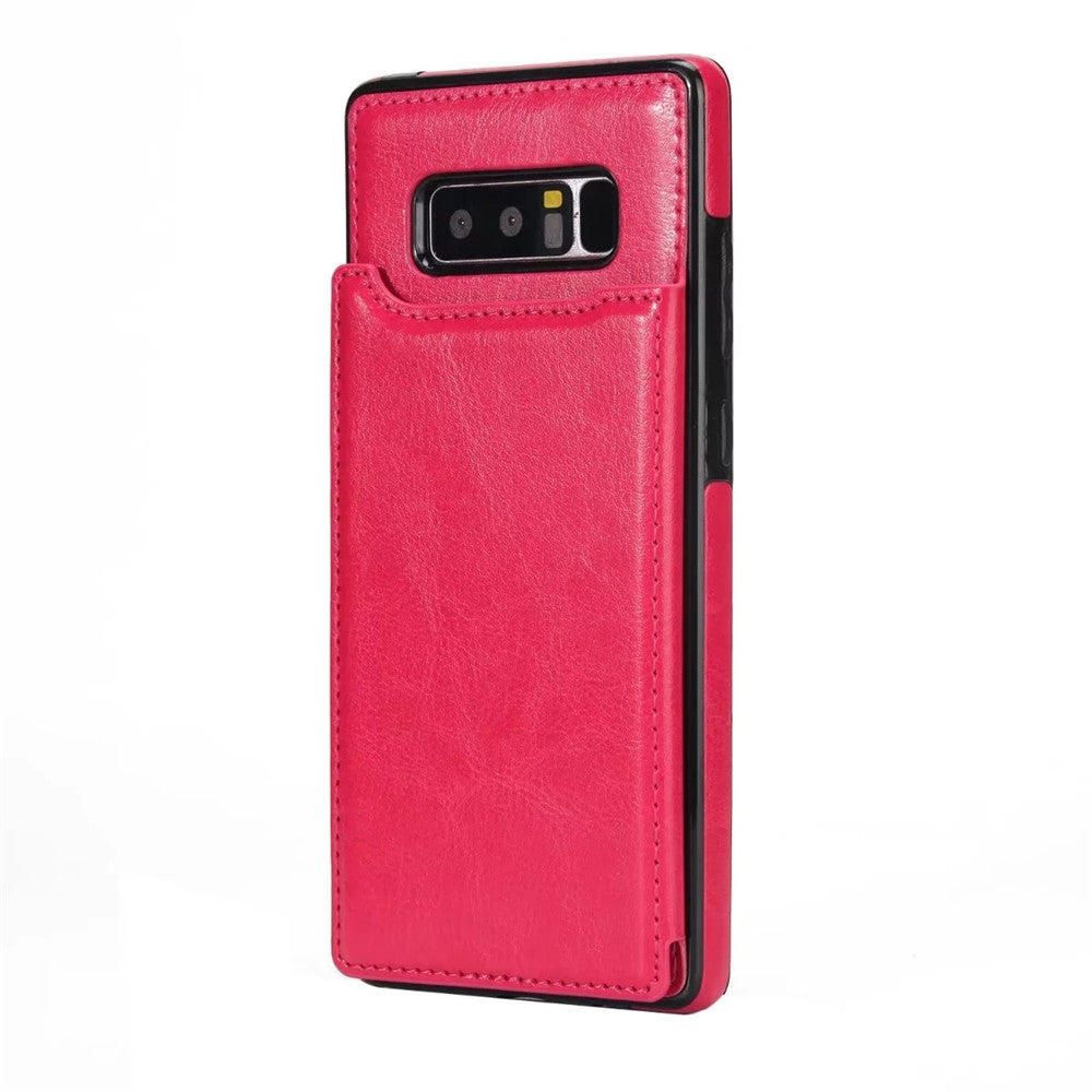 Case for Samsung Galaxy Note 8 Card Holder with Stand Back Cover Solid Color Hard PU Leather