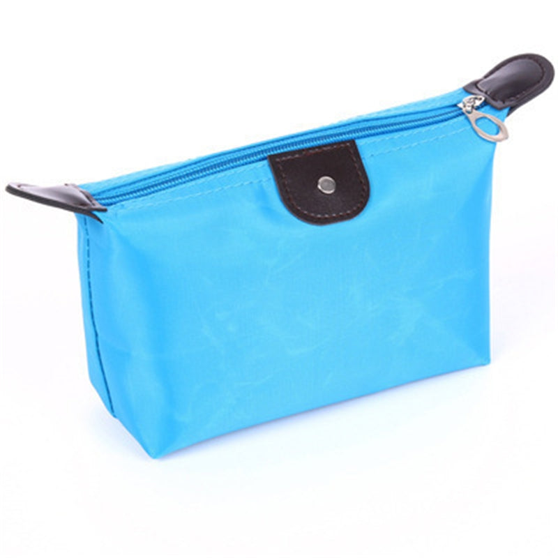 Dumpling Makeup Bag Solid Color Polyester Cosmetic Bag Around Soft Portable Korean Version Make ...