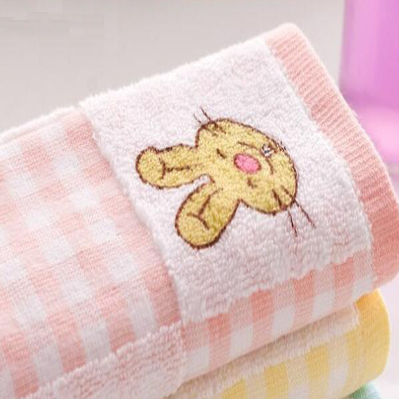 2 Pc Face Towel Cute Lovely Cartoon Pattern Cozy Soft Children's Face Towel