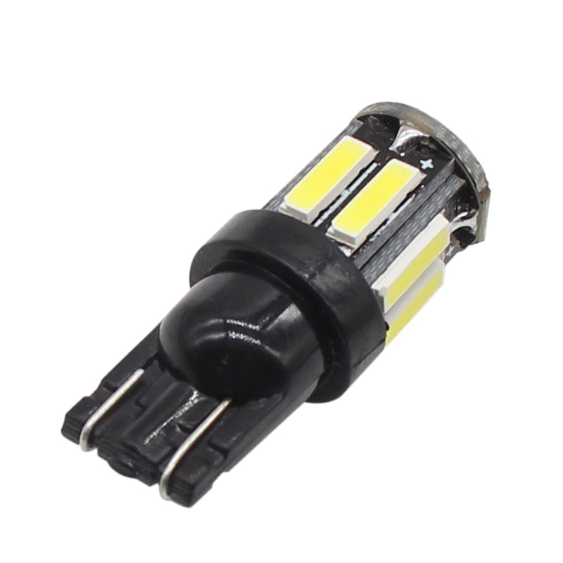 10Pcs Car DC 12V T10 3W 10x7020 SMD 210lm 6500K White Light LED Bulb Lamp