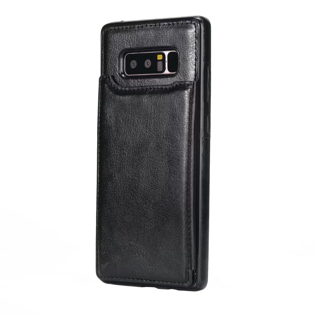 Case for Samsung Galaxy Note 8 Card Holder with Stand Back Cover Solid Color Hard PU Leather