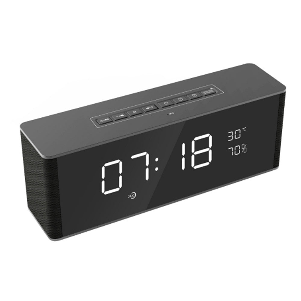 Alarm Wireless Bluetooth Speaker LED Dimming FM Function TF Card Playing