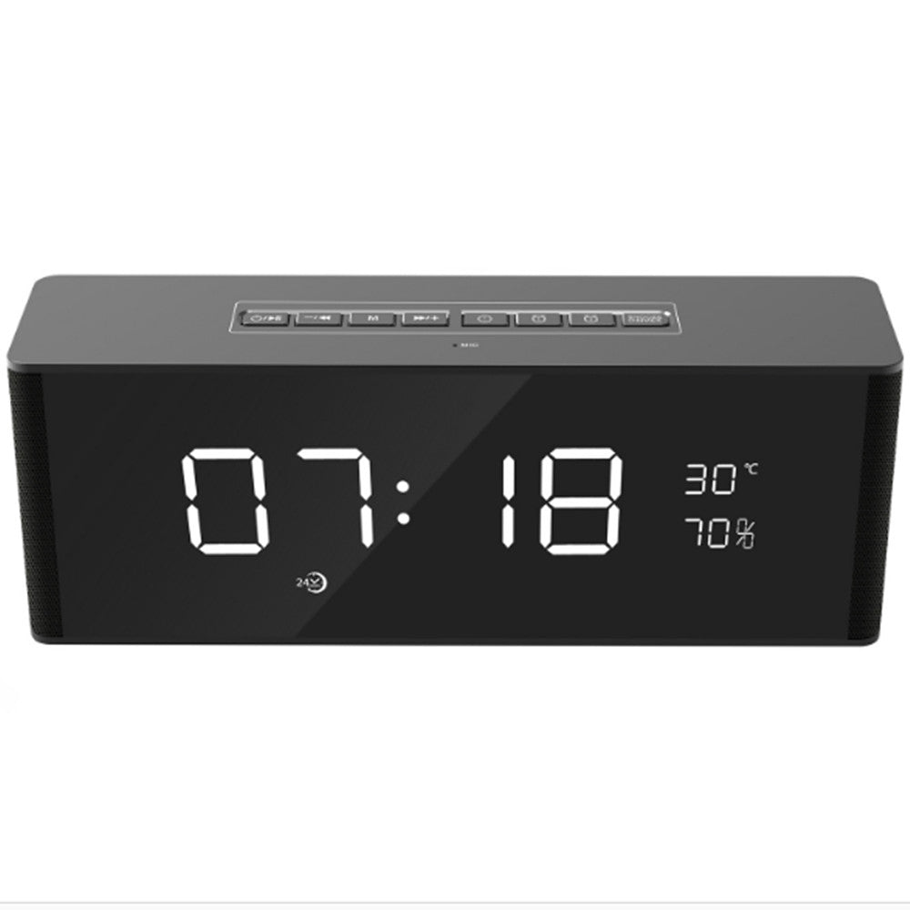 Alarm Wireless Bluetooth Speaker LED Dimming FM Function TF Card Playing