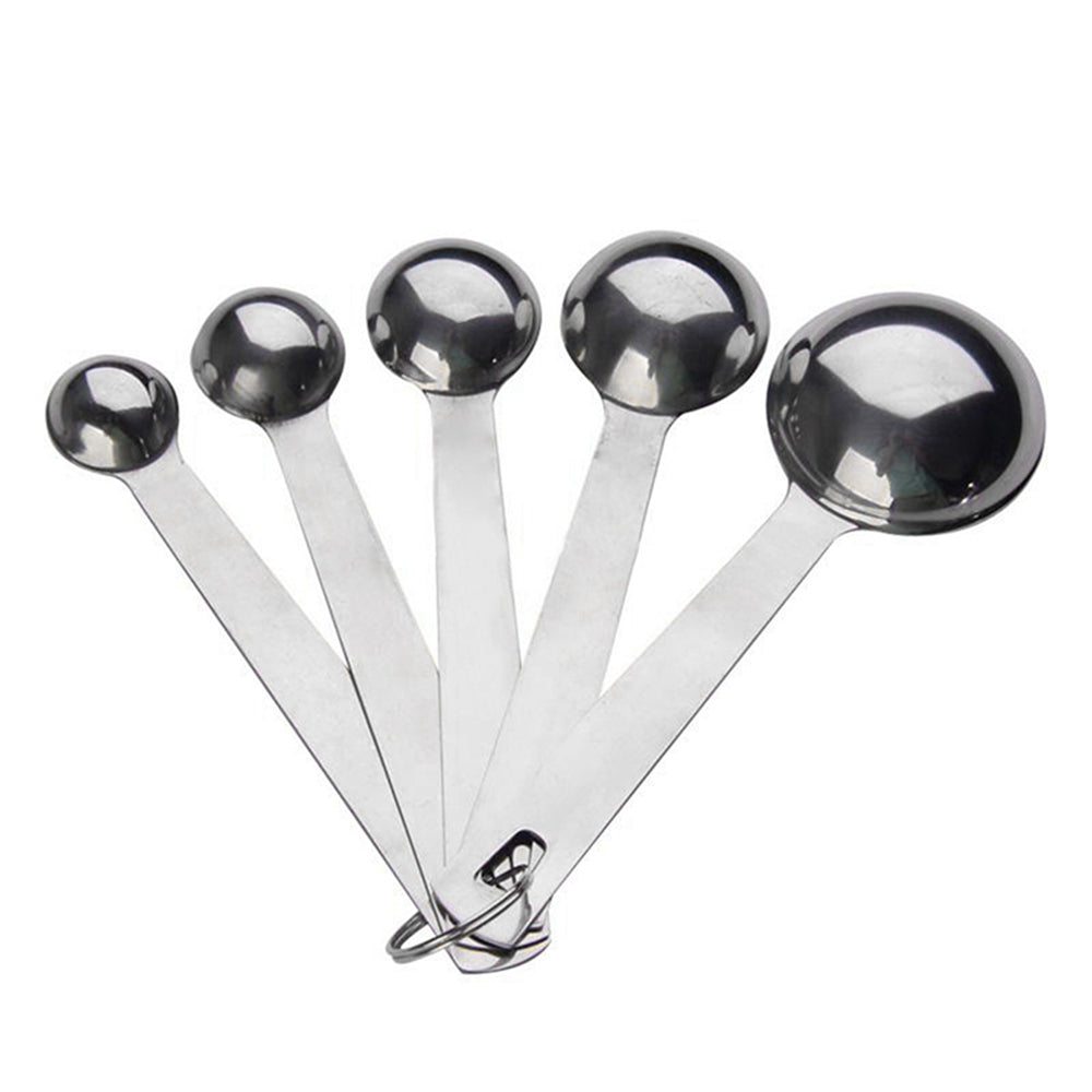 5pcs Stainless Steel Measuring Spoon Set for Dry and Liquid Ingredients