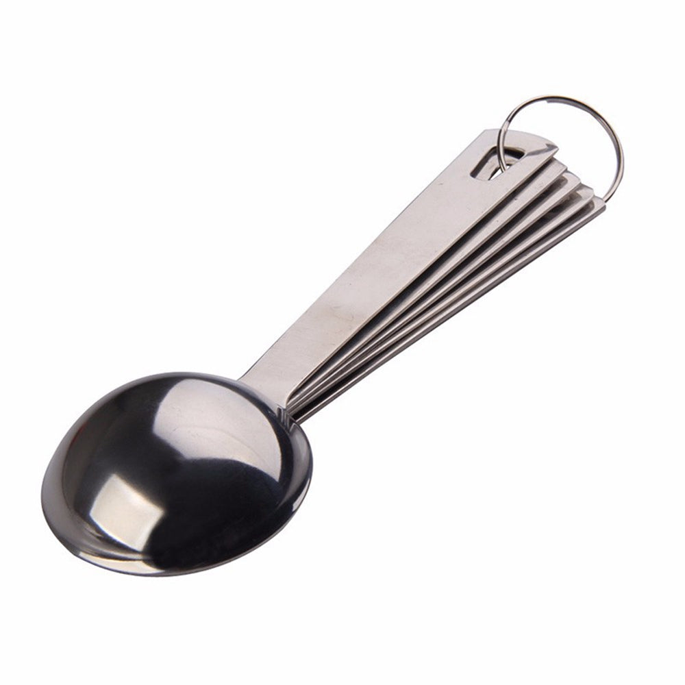 5pcs Stainless Steel Measuring Spoon Set for Dry and Liquid Ingredients