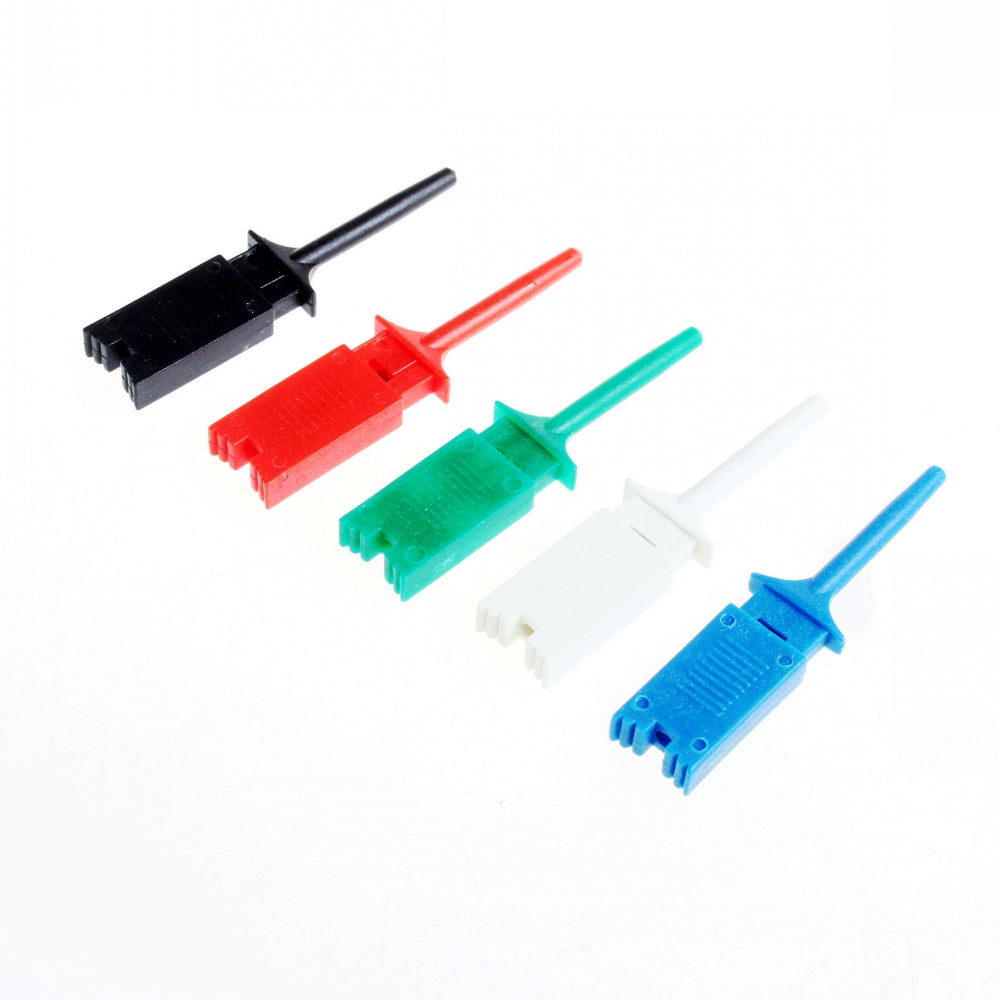 10 PCS Plastic Flat Multimeter Test Hook Clip Probes for PCB IC