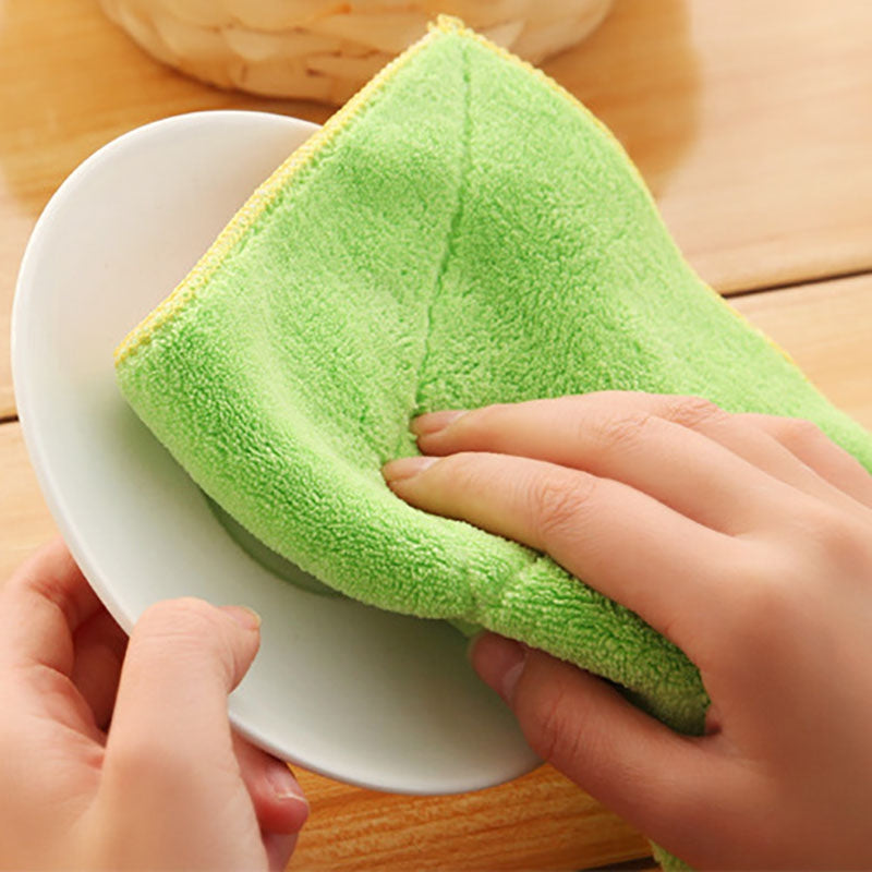 DIHE Powerful Oil Proof Rag Convenient Cleaning Cloth Tools Decontaminate Textile（Random Colour）