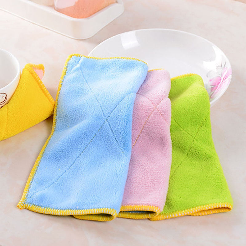 DIHE Powerful Oil Proof Rag Convenient Cleaning Cloth Tools Decontaminate Textile（Random Colour）