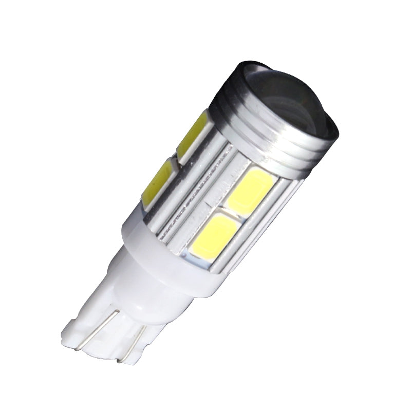 10PCS 6000K White T10 5730 10SMD LED Chip RV Dome Map Interior Light bulbs 194