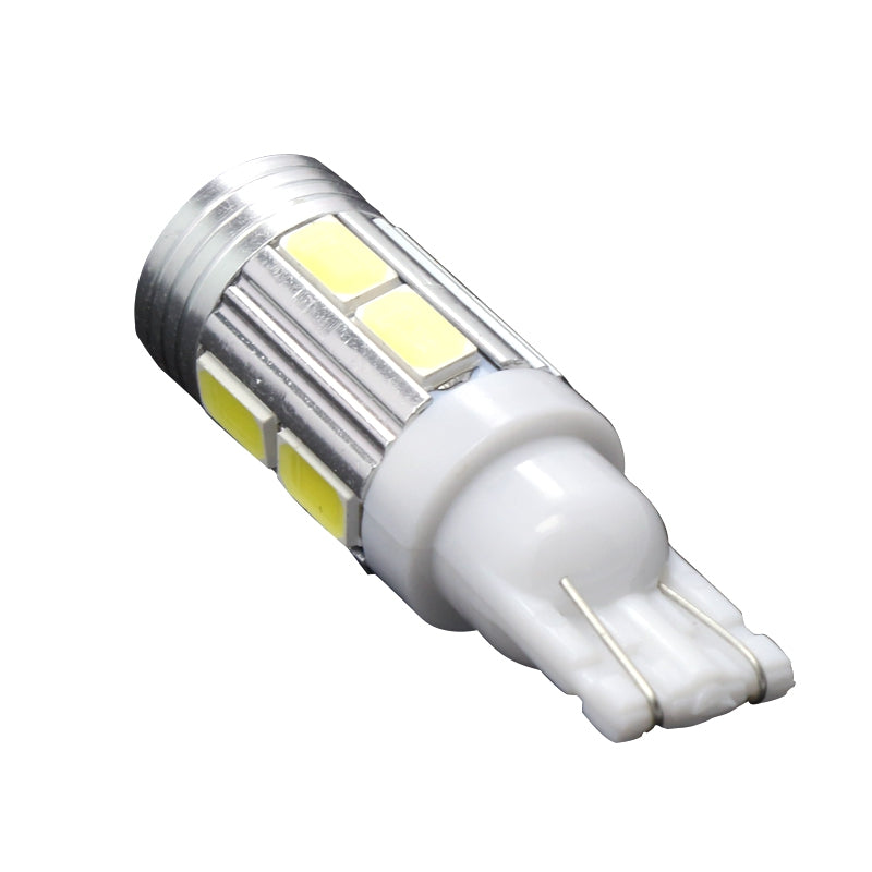 10PCS 6000K White T10 5730 10SMD LED Chip RV Dome Map Interior Light bulbs 194