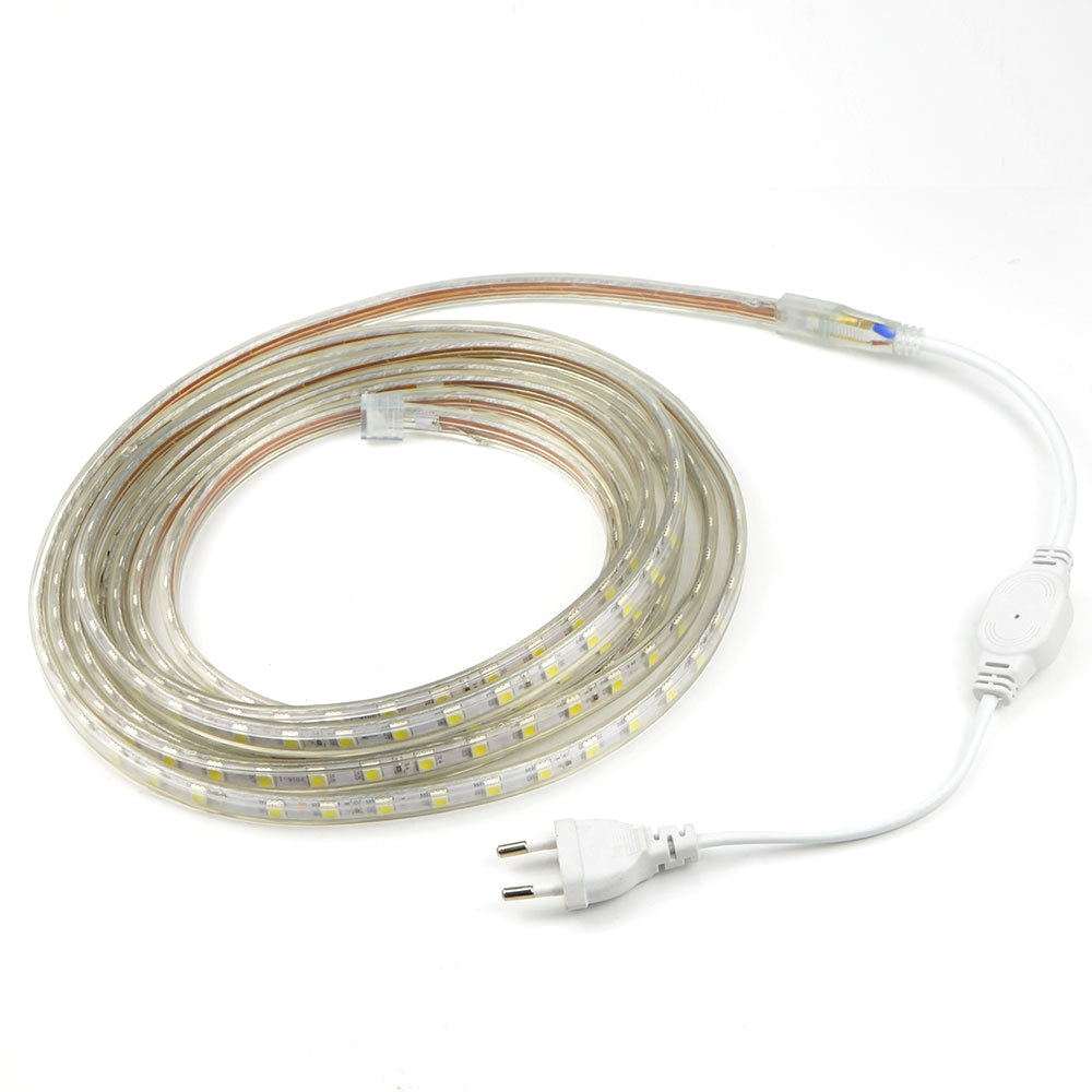1PCS 3M 220V 5050 180SMD 1350LM 15W Flexible Tape Rope Strip Light Xmas Outdoor Waterproof Garde...