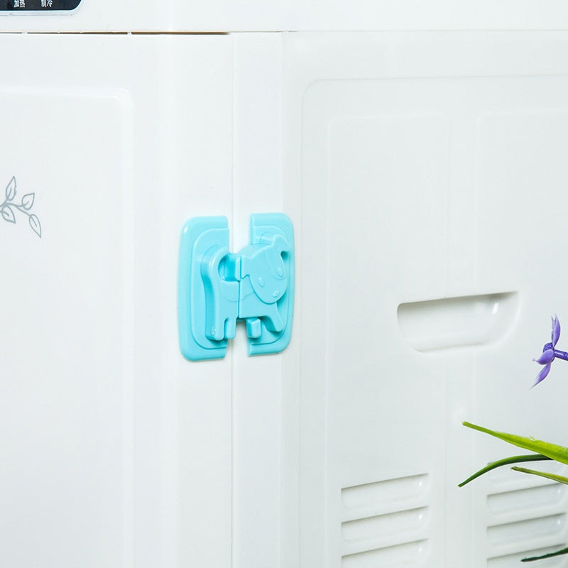 Creative Baby Cabinet Locks Straps Child Safety Lock Baby Button Refrigerator Toilet Wardrobe Lo...