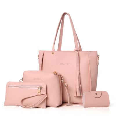 4 Times Fashion Litchi Grain Tassel Lash Package Bags