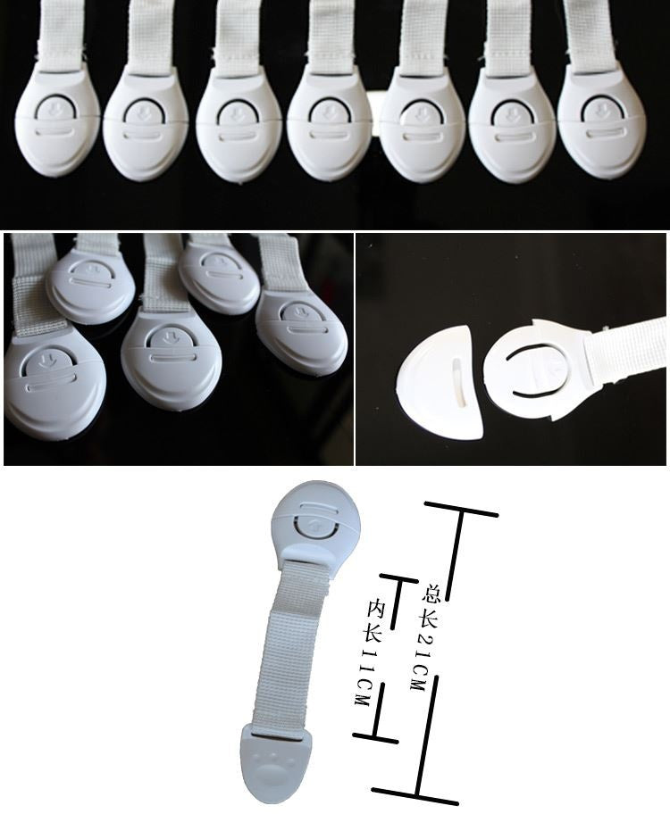 10Pcs Portable Multi-functional Baby Infant Kids Adhesive Safety Locks Latches Door Cupboard Cab...