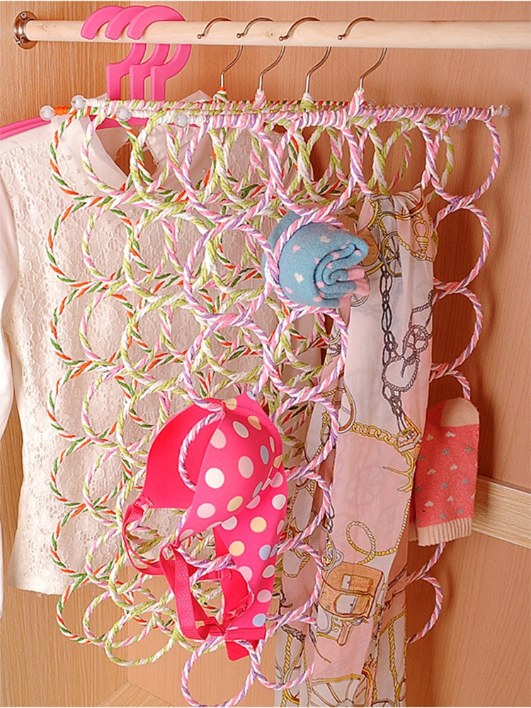 Circle Scarf Clothing Underwear Hanger Rack(color:random)