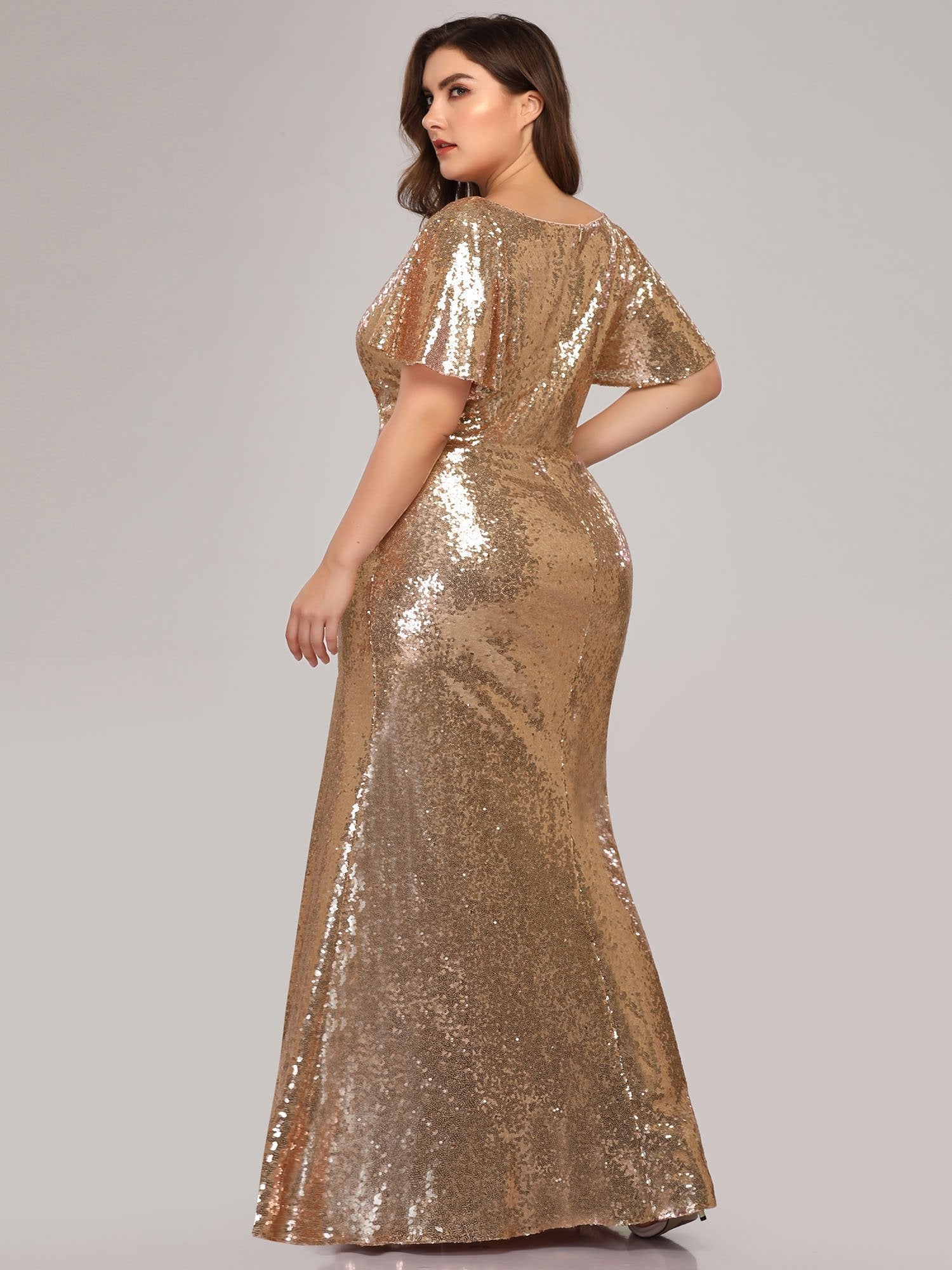 glitter dress rose gold