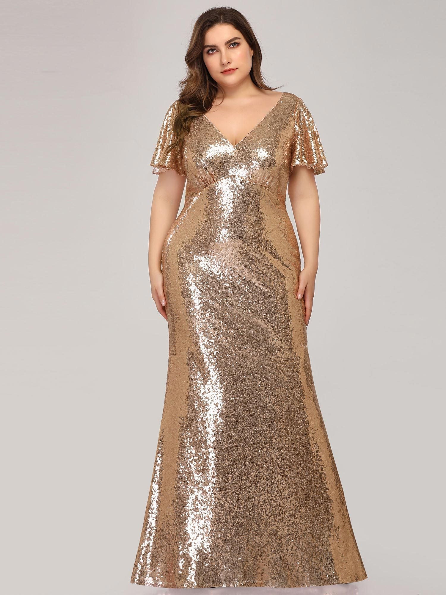 rose gold glitter dress short