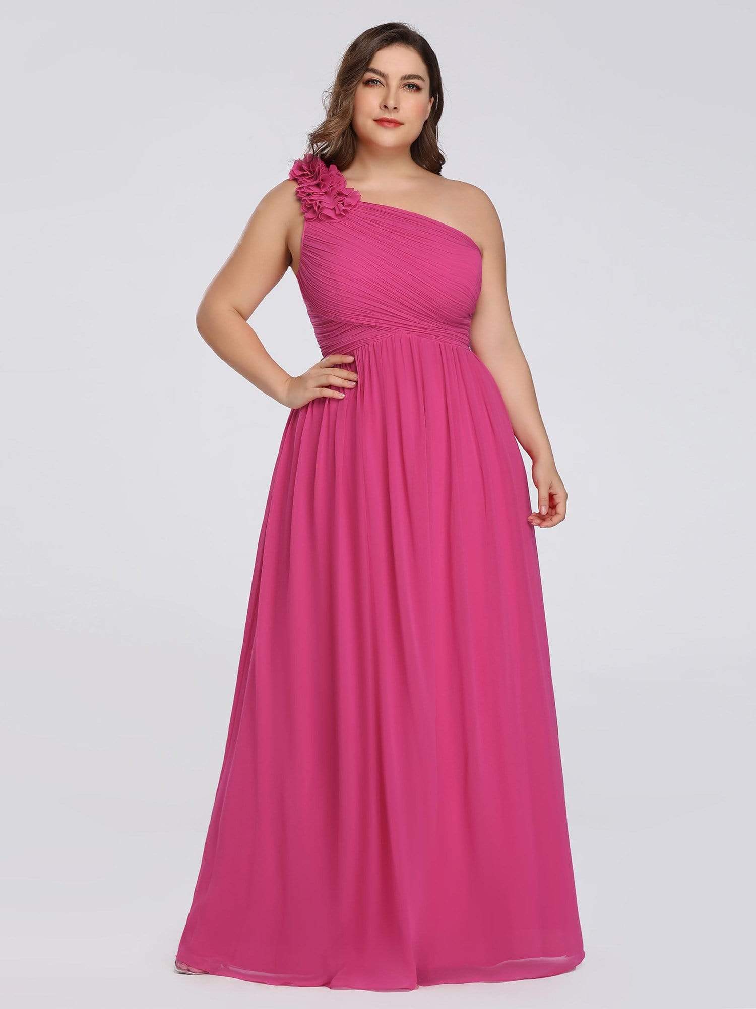 plus size hot pink dress