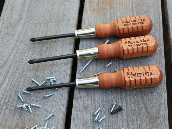 Personalized screwdrivers, the perfect gift for a husband who knows his way around a toolbox