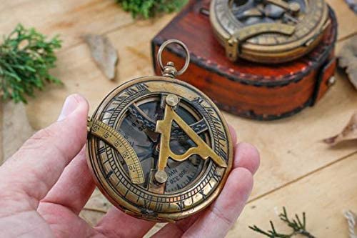 Vintage-inspired brass compass, a cool and unique gift for your husband