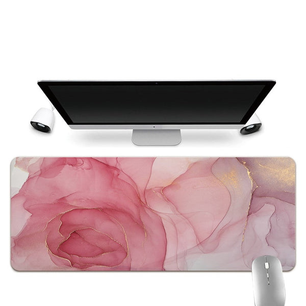 Overview of watercolor leather mouse pad, a perfect gift for your wife who does computer work