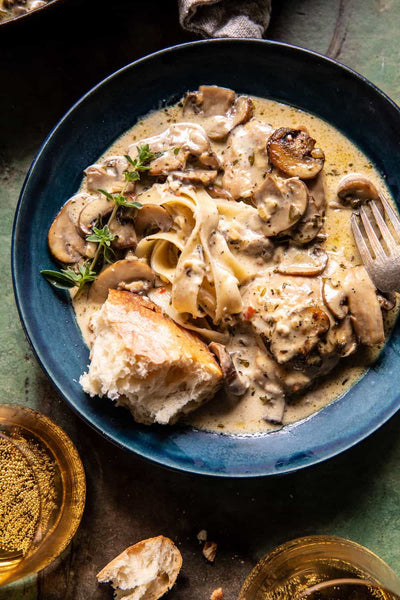 17 Easy dinner Recipe Ideas for Two: Creamed Mushroom and Brie Chicken.