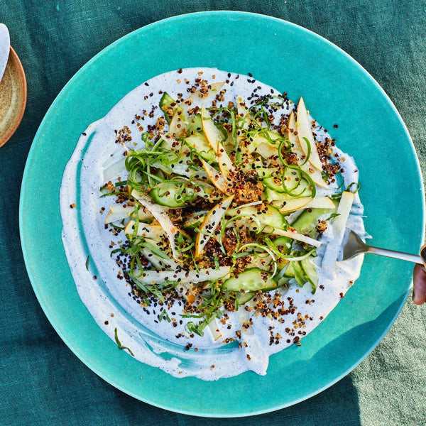 17 Easy dinner Recipe Ideas for Two: Asian Pear-Shisho Salad with Quinoa.