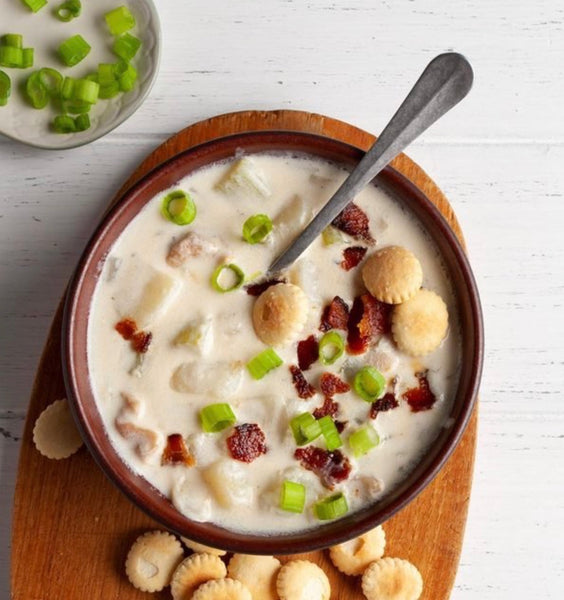 26 Romantic Dinner Recipes to Take Date Night to Another Level: New England Clam Chowder.