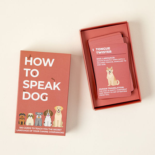 How to Speak to Dogs card set, a unique and playful gift idea for her
