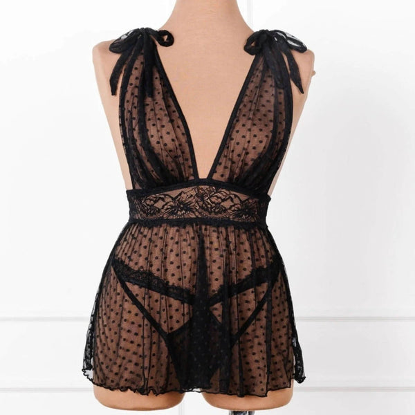 Where To Buy Lingerie - The Adventure Challenge - black mesh lingerie on mannequin