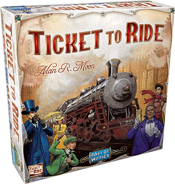 The best two play board games for couples. Box of the Ticket to Ride board game.