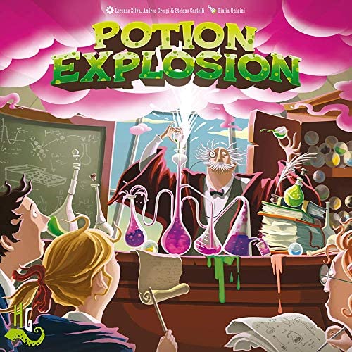 The best two play board games for couples. Box of Potion Explosion board game.