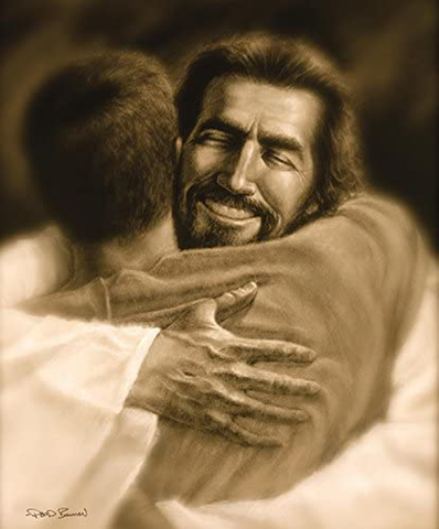 David Bowman Home - 8"x10" Wall Art Print Jesus Christ Welcome Home Hug Religious Spiritual Christian Fine Art