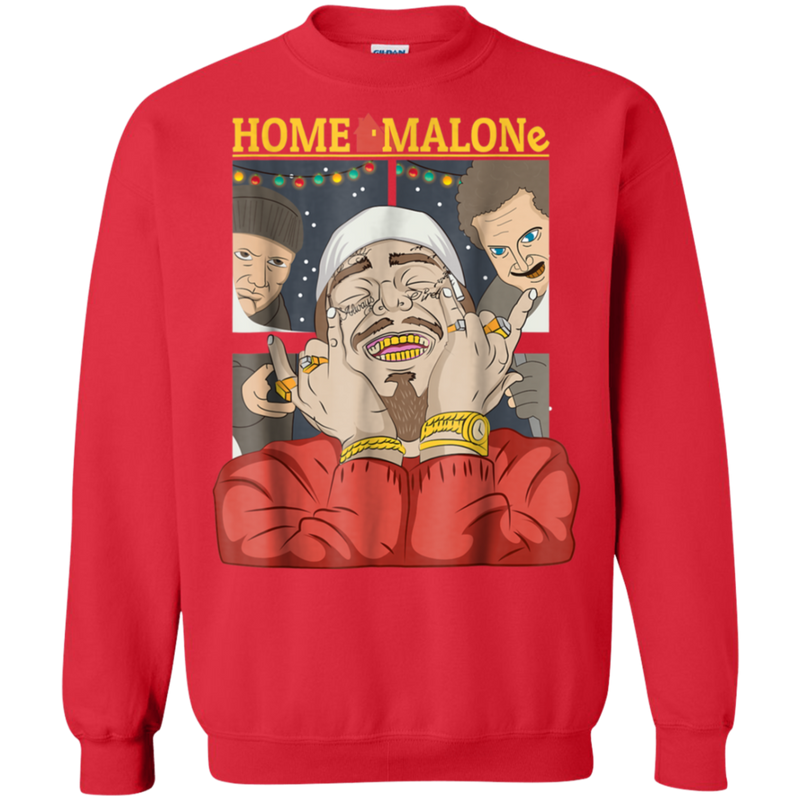 Home Post Malone Christmas Shirt G180 Gildan Crewneck Pullover Sweatshirt 8 Oz Teelix