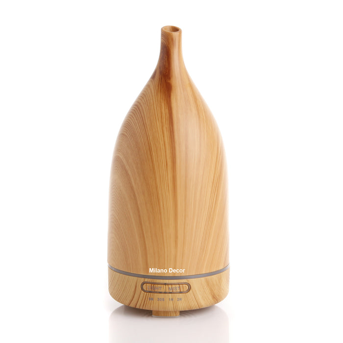 Milano Decor Aroma Diffuser 100ml Ultrasonic Humidifier Purifier And 3 Pack Oils 100ml Light Wood