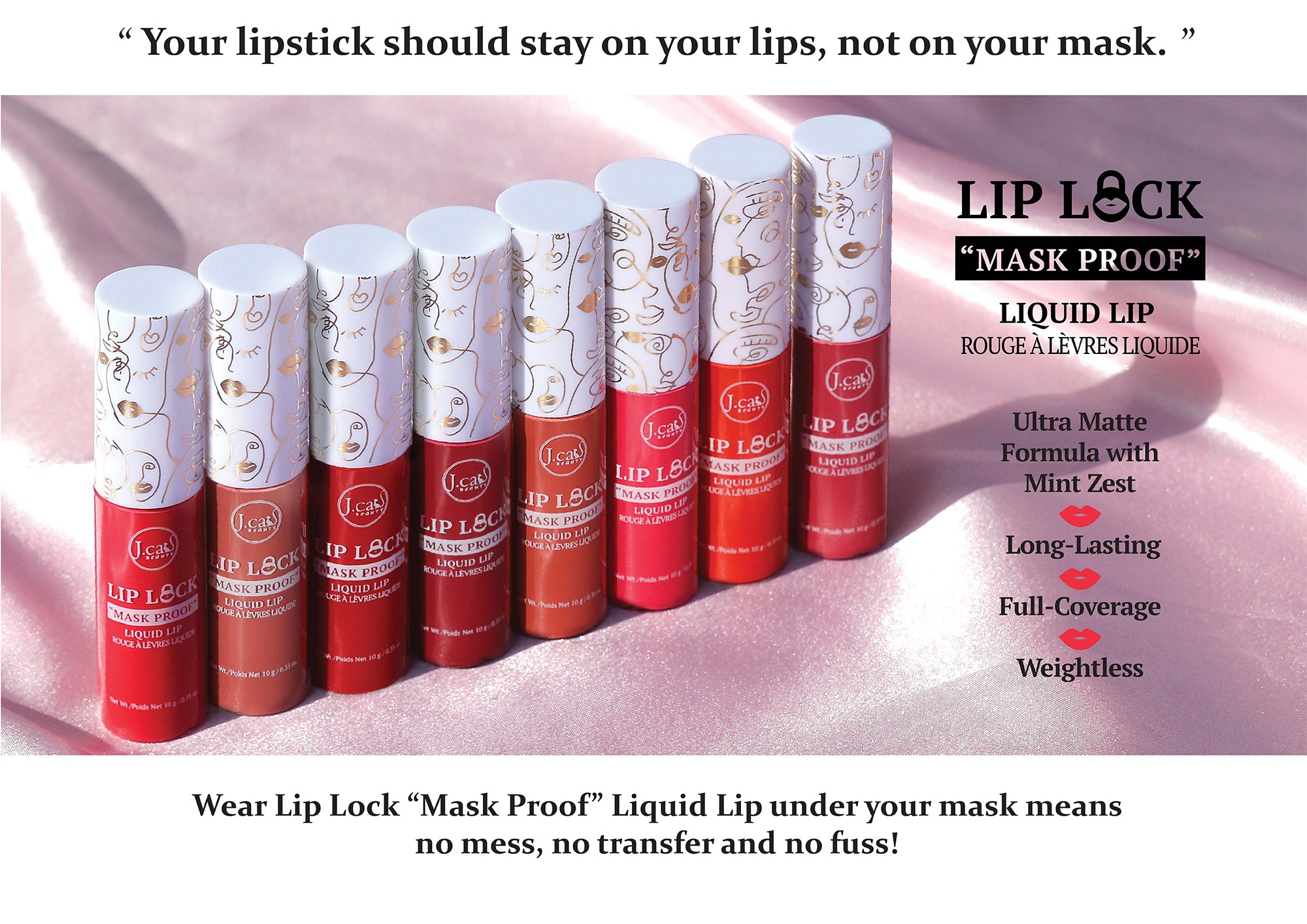 J Cat Lip Lock Mask Proof Liquid Lipstick Lmp108 Blessed - 12Gm