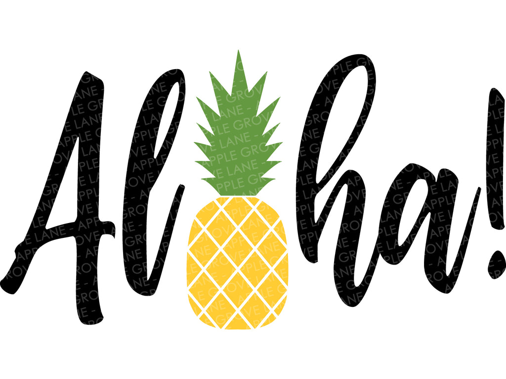 Download Aloha Svg Pineapple Svg Hawaiian Svg Beach Svg Tropical Svg Apple Grove Lane