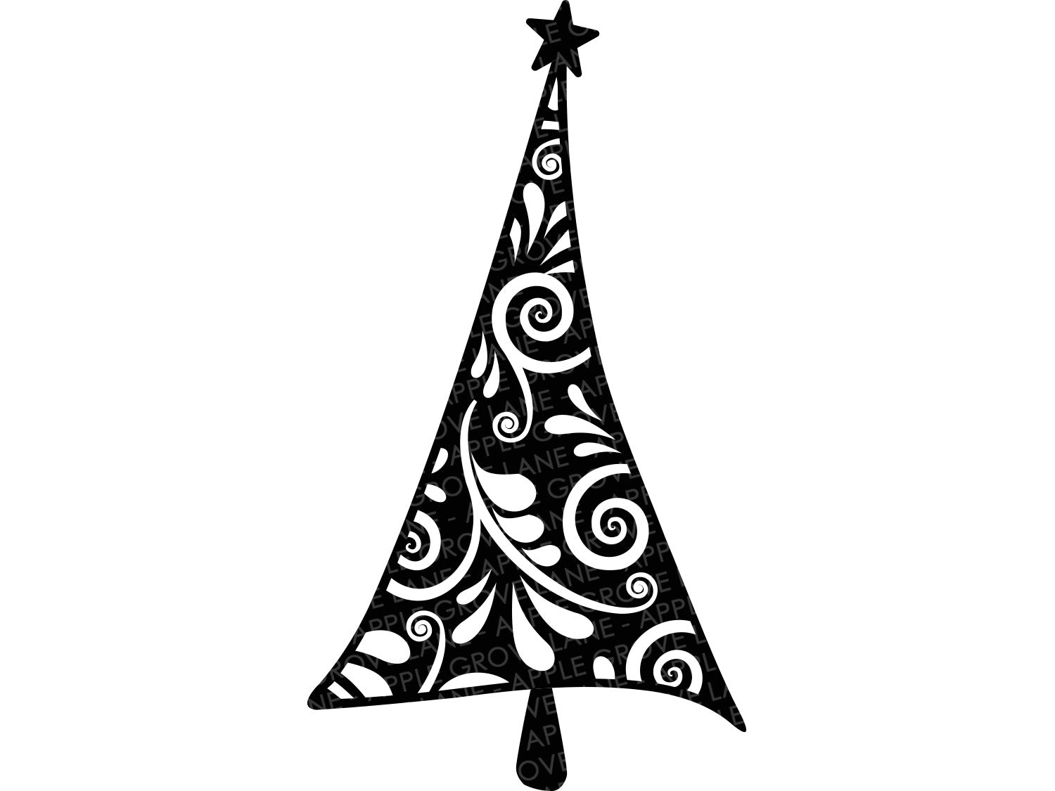 Download Swirly Tree Svg Christmas Tree Svg Swirl Tree Clip Art Christmas Apple Grove Lane