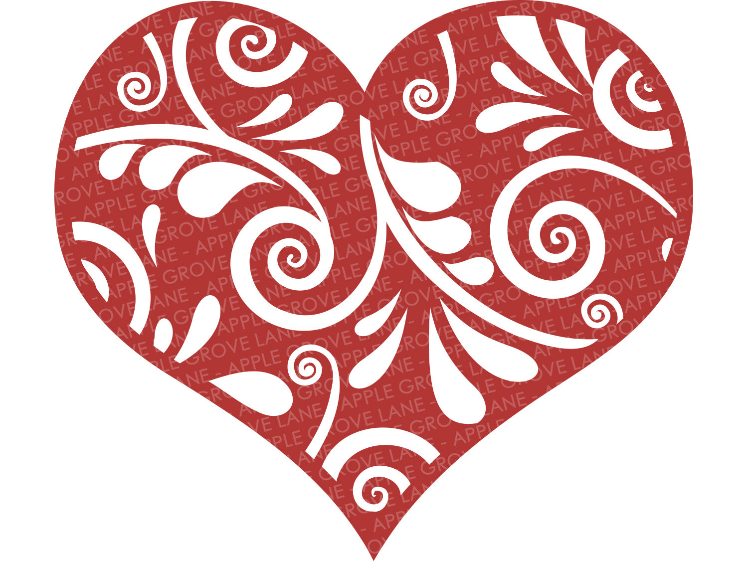Download Swirl Heart Svg Valentines Day Svg Love Svg Fancy Heart Clipart Apple Grove Lane