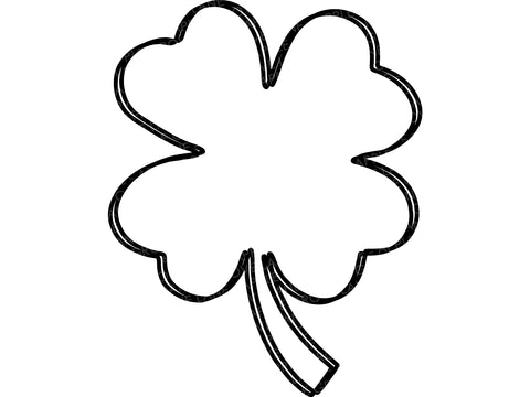 4 Leaf Clover Outline SVG, Lucky Clover SVG Vector Files