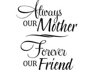 Always My Mother Svg Mother Friend Svg Mothers Day Svg Mom Svg Apple Grove Lane