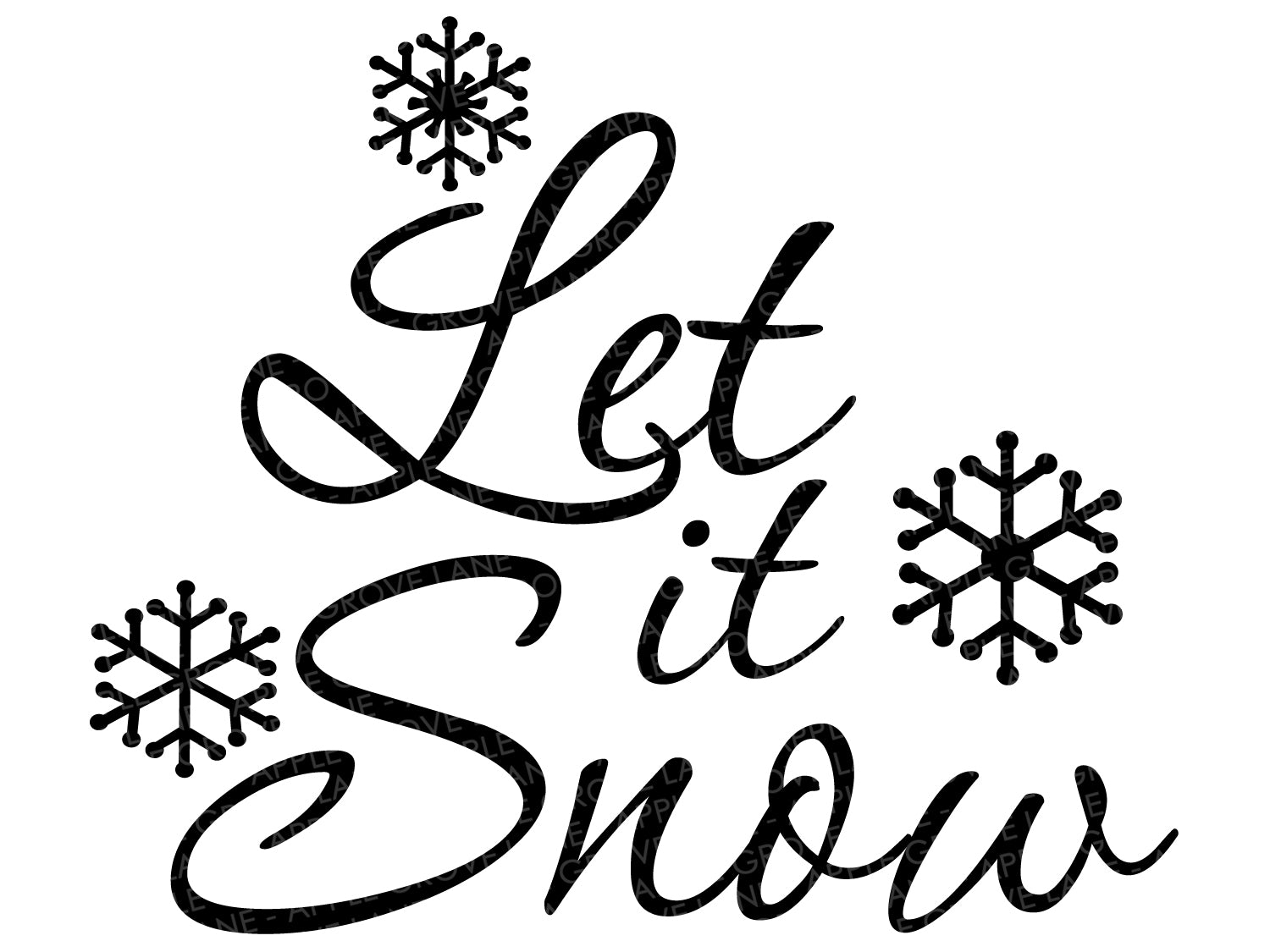 Let It Snow Svg Christmas Svg Snowflakes Svg Snow Svg Holidays Apple Grove Lane
