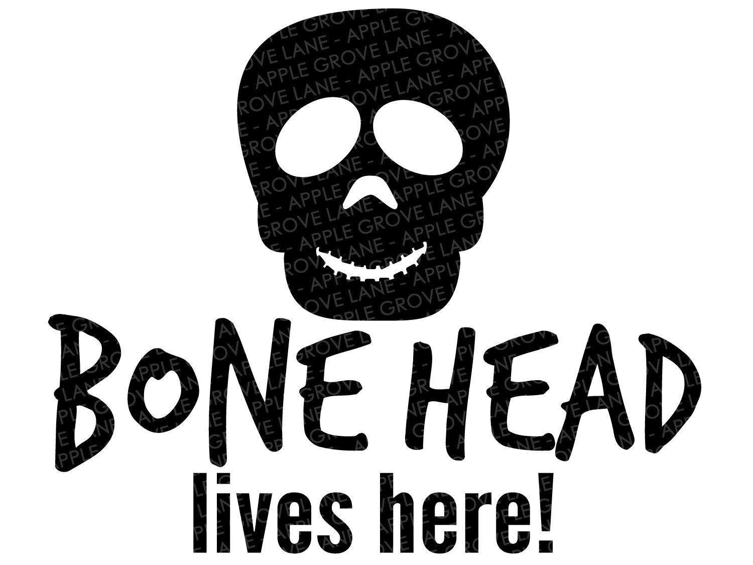 Download Bone Head Lives Here Svg Bonehead Svg Halloween Svg Skull Crossb Apple Grove Lane