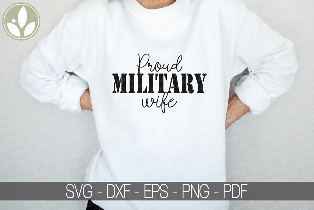 Download Military Wife Svg Proud Military Wife Military Svg Army Wife Svg S Apple Grove Lane
